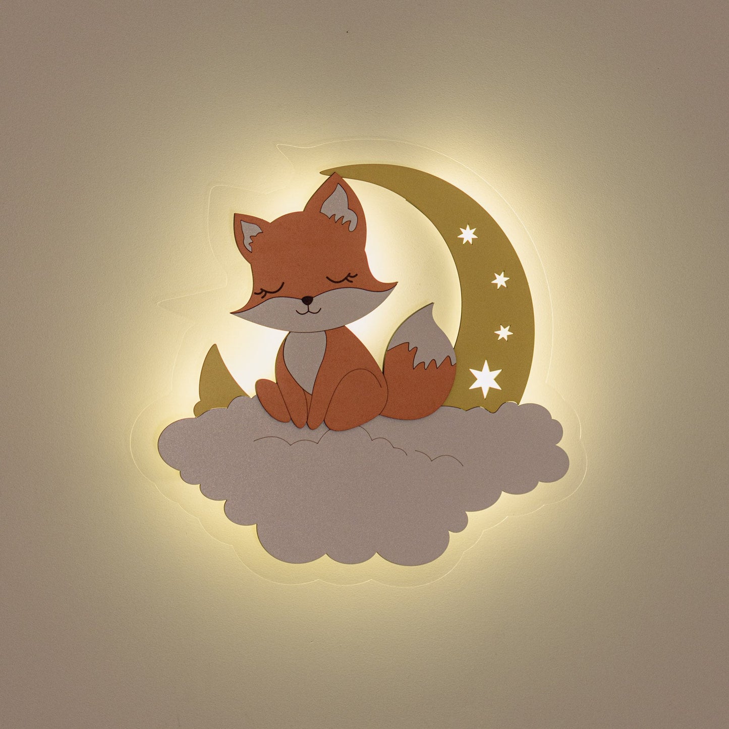 Dziecięca lampka nocna „Lisek na chmurce”