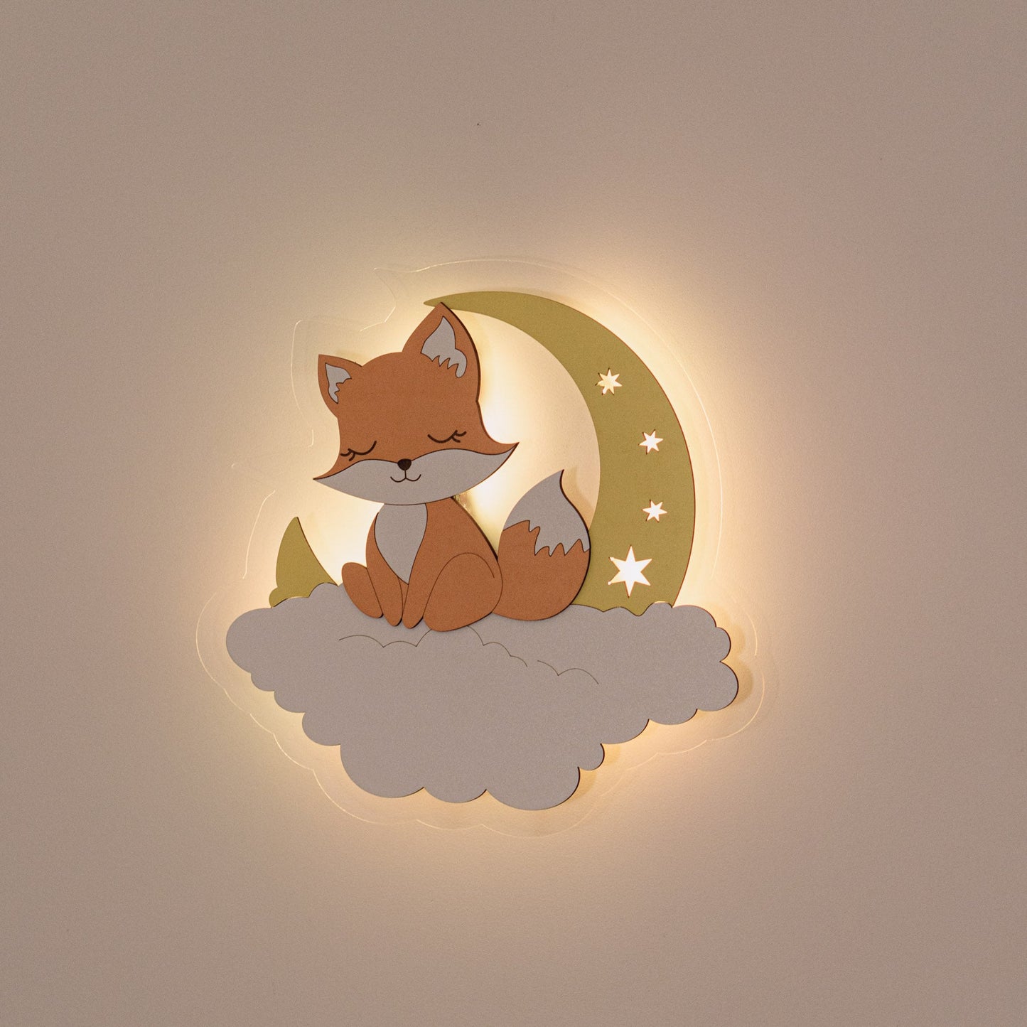 Dziecięca lampka nocna „Lisek na chmurce”
