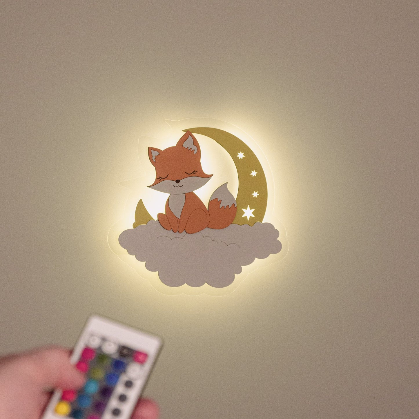 Dziecięca lampka nocna „Lisek na chmurce”