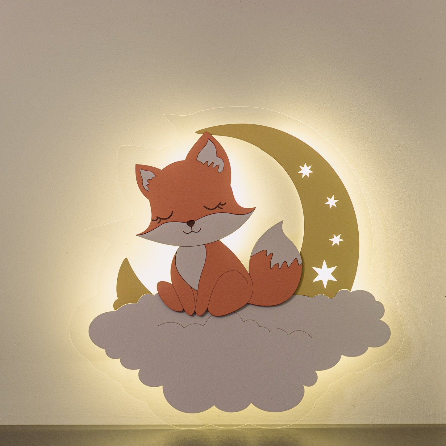 Dziecięca lampka nocna „Lisek na chmurce”