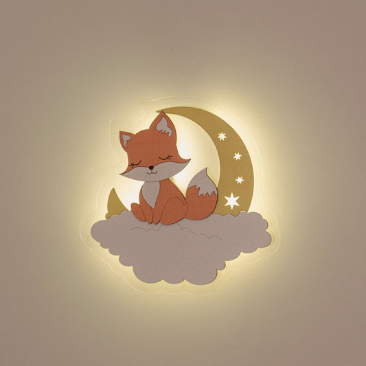 Dziecięca lampka nocna „Lisek na chmurce”