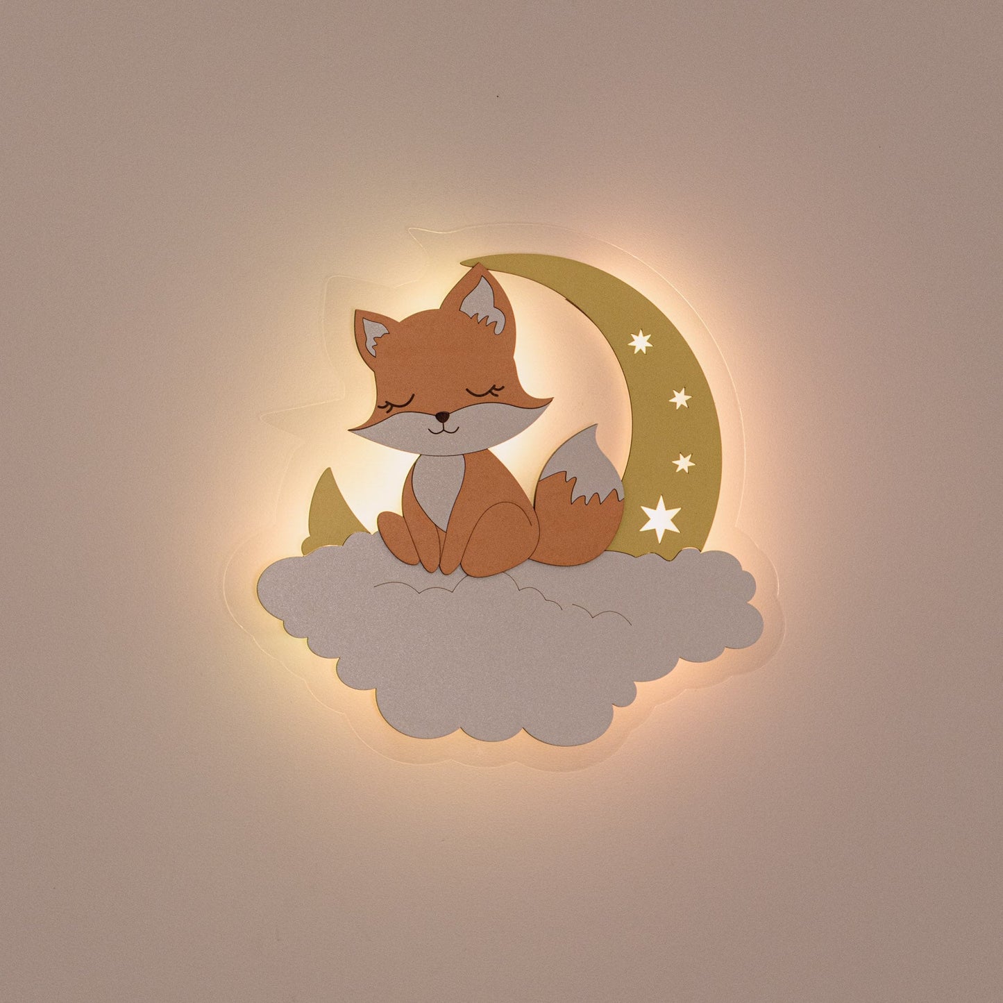 Dziecięca lampka nocna „Lisek na chmurce”