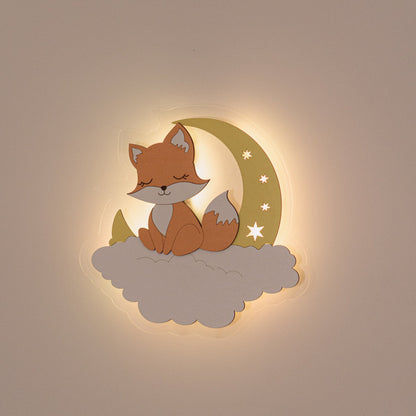 Dziecięca lampka nocna „Lisek na chmurce”