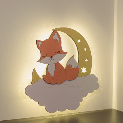 Dziecięca lampka nocna „Lisek na chmurce”