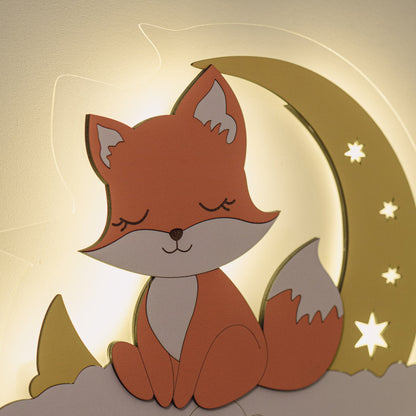 Dziecięca lampka nocna „Lisek na chmurce”