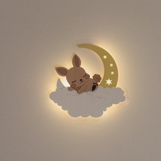 Dziecięca lampka nocna „Króliczek na chmurce”